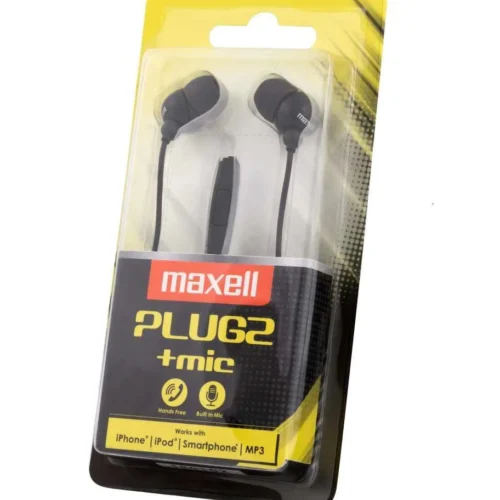Alternative view of Слушалки  с микрофон MAXELL PLUGZ черна