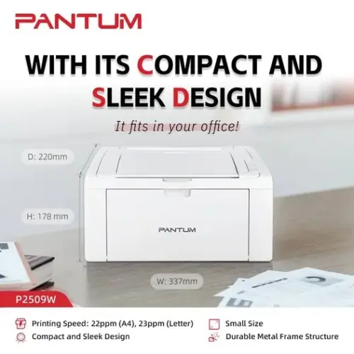 ЛАЗЕРЕН ПРИНТЕР PANTUM P2509W – PN P2509W