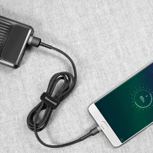 Alternative view of Кабел Baseus Cafule USB към microUSB, 1.5A, 2м, черен