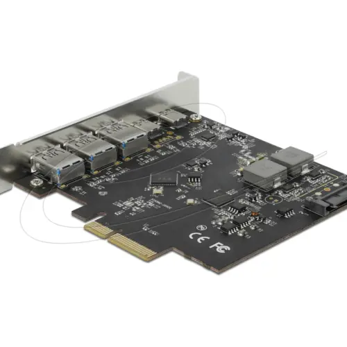 Alternative view of Мрежова карта Delock PCI Express x4 Card to 2 x USB Type-C + 3 x USB Type-A - SuperSpeed USB 10 Gbps