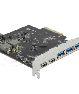 Мрежова карта Delock PCI Express x4 Card to 2 x USB Type-C + 3 x USB Type-A - SuperSpeed USB 10