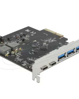 Мрежова карта Delock PCI Express x4 Card to 2 x USB Type-C + 3 x USB Type-A - SuperSpeed USB 10
