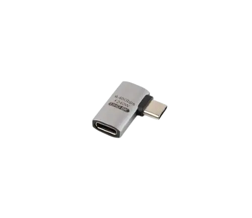 АДАПТЕР MICROCONNECT USB-C мъжко-женски ъглов адаптер 240W 40Gbps USB4 Gen 3x2 240W 40Gbps USB4 Gen 3x2 - PN