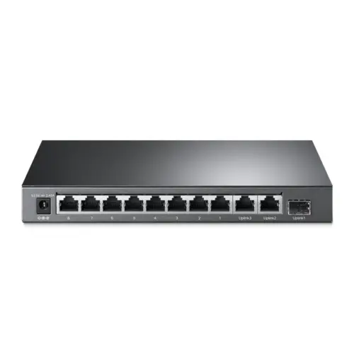 Alternative view of 10-портов настолен гигабитен комутатор TP-Link TL-SG1210MP с 8-PoE+ порта и gigabit combo SFP/RJ45 порт