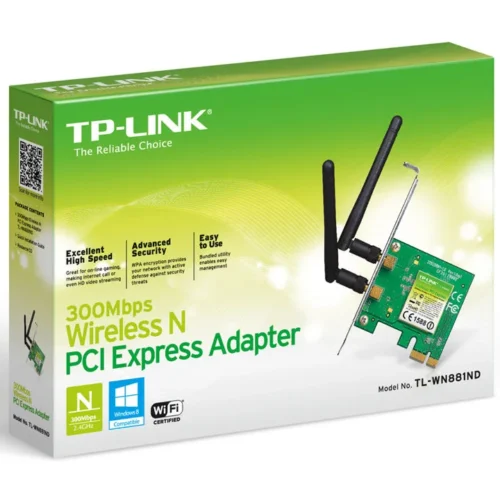 Alternative view of Безжична мрежова карта TP-Link TL-WN881ND 300Mbps