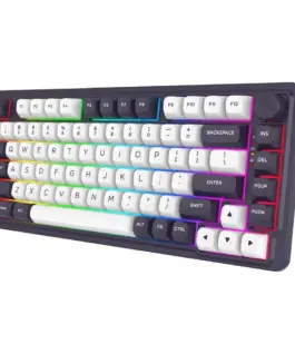 Alternative view of Геймърска механична клавиатура Redragon Finke K715 с Bluetooth и кабел, RGB осветление - черно/бяло