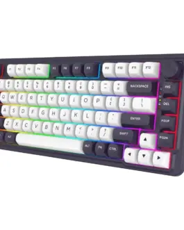 Alternative view of Геймърска механична клавиатура Redragon Finke K715 с Bluetooth и кабел, RGB осветление - черно/бяло