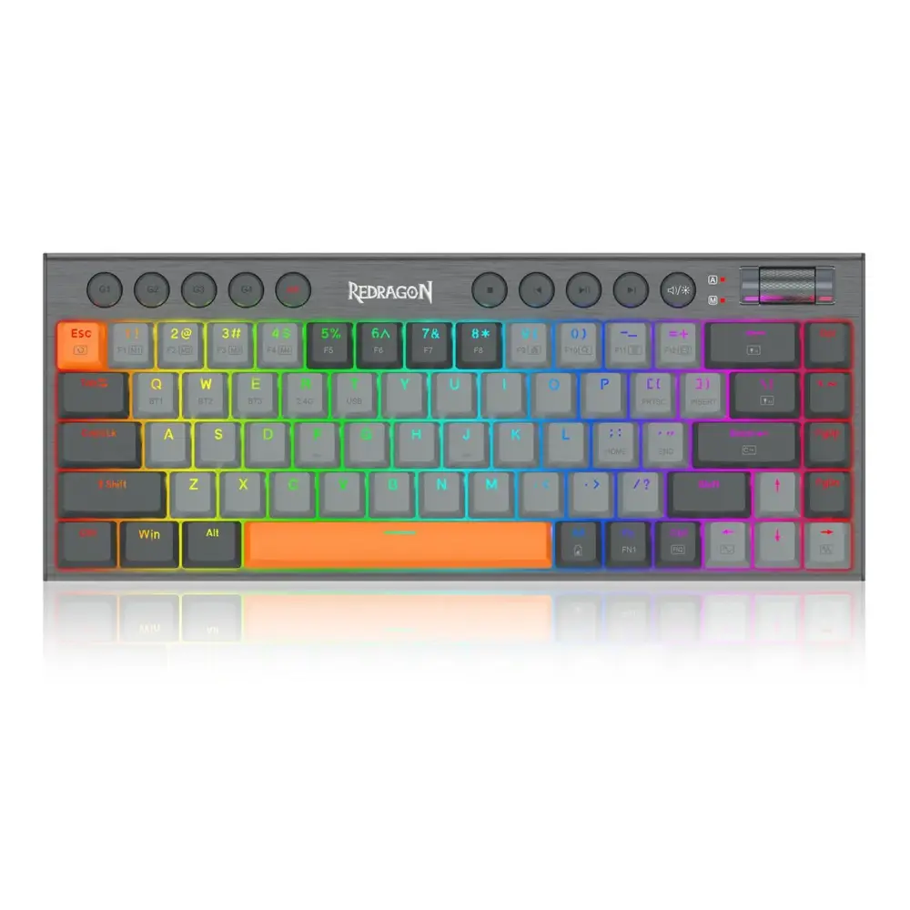Геймърска жична и безжична Bluetooth механична клавиатура Redragon Horus SE K609GG-RGB-PRO с RGB подсветка -