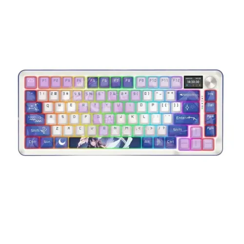 Геймърска Bluetooth и безжична механична геймърска клавиатура Redragon Flekact Pro K708AK-RGB-PRO с RGB осветление -