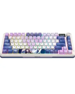 Alternative view of Геймърска Bluetooth и безжична механична геймърска клавиатура Redragon Flekact Pro K708AK-RGB-PRO с RGB осветление - бяла/аниме