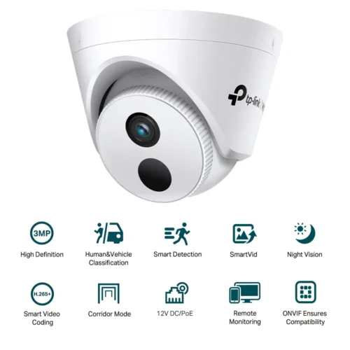 Alternative view of 3MP IR куполна мрежова камера TP-Link 3MP Turret Network Camera VIGI C430I(2.8mm)