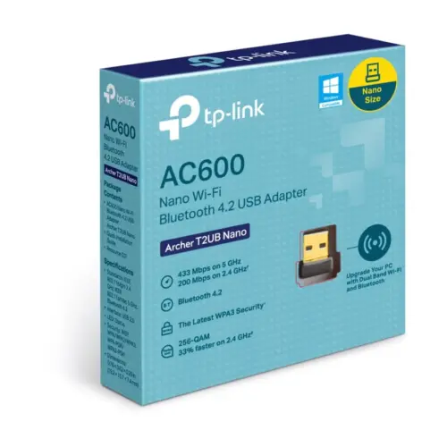 АДАПТЕР TP-LINK ARCHER T2UB NANO – Black – PN TPLACT2UBN