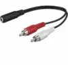 АУДИО АДАПТЕР MICROCONNECT 3.5 mm female to RCA male - 0.2m - PN AUDALH02