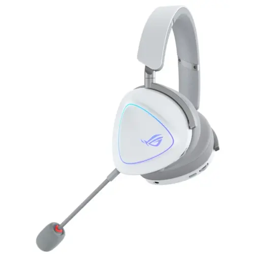 Alternative view of Геймърски безжични слушалки ASUS ROG Delta II White - USB-C, Aura Sync RGB