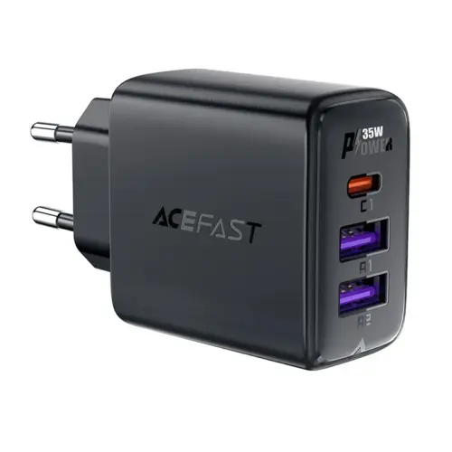 Acefast Универсално зарядно за стена Charger Wall GaN PD 35W - A57 - USB-C x 1 USB-A x 2