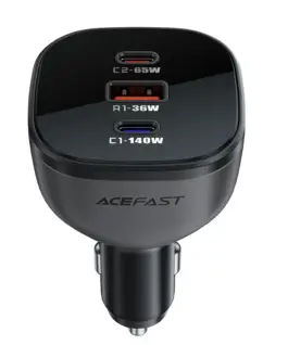 Acefast зарядно за кола Fast Charger Car PD3.1 165W - B14 - USB-C x 2 USB-A x 1