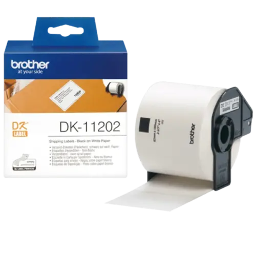 ЛЕНТА ЗА ЕТИКЕТНИ ПРИНТЕРИ BROTHER ТИП QL - SHIPPING LABEL - 62 mm x 100 mm x 300 - PN DK11202