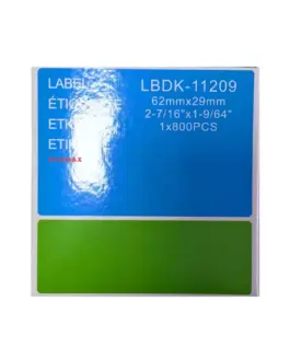 ЛЕНТА ЗА ЕТИКЕТНИ ПРИНТЕРИ BROTHER ТИП QL - SMALL ADRESS LABELS - 29 mm x 62 mm x 800 - DK11209 (DK-11209) - PN LB-11209