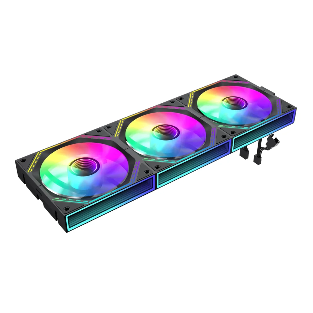 Gamemax Комплект вентилатори Fan Pack 3-in-1 3x120mm - FN12A-S3I Black Daisy-Chain Addressable