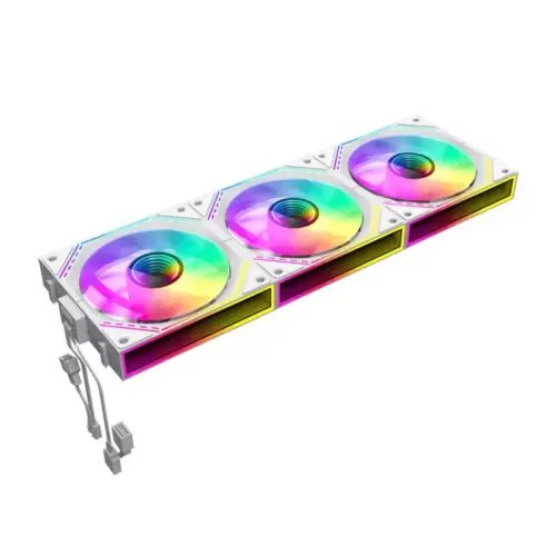 Gamemax Комплект вентилатори Fan Pack 3-in-1 3x120mm - FN12A-S3I-RW White Reverse Daisy-Chain Addressable