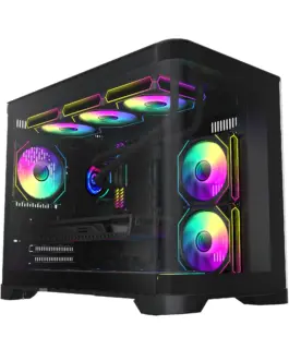 Gamemax кутия Case mATX - HYPE-M Black - 3 x 120 mm Addressable RGB fans