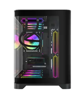 Alternative view of Gamemax кутия Case mATX - HYPE-M Black - 3 x 120 mm Addressable RGB fans