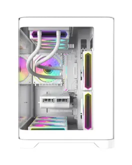Alternative view of Gamemax кутия Case mATX - HYPE-M White - 3 x 120 mm Addressable RGB fans