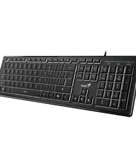 Genius клавиатура кирилизирана Keyboard SlimStar 820 Black  - AI Illuminated Slim BG