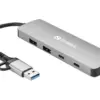 ХЪБ SANDBERG USB-C/A to 2xUSB-A+2xUSB-C - Grey - PN 136-64