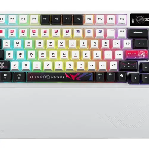 Геймърска безжична Клавиатура ASUS ROG Azoth X - White