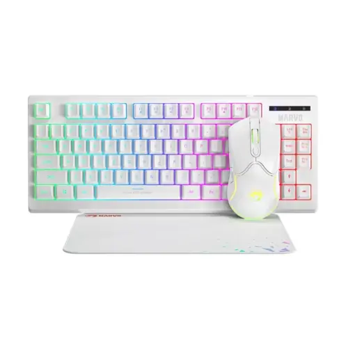 Marvo Геймърски комплект Gaming COMBO CM310 3-in-1 White - Keyboard Mouse 1000 Hz