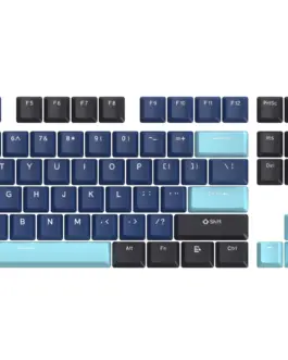 Marvo капачки за клавиатура Custom Keycap Set PBT 104 keys Dark Blue Black Cyan -