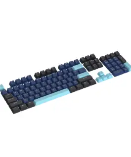 Alternative view of Marvo капачки за клавиатура Custom Keycap Set PBT, 104 keys, Dark Blue, Black, Cyan - MARVO-KP-01-BL