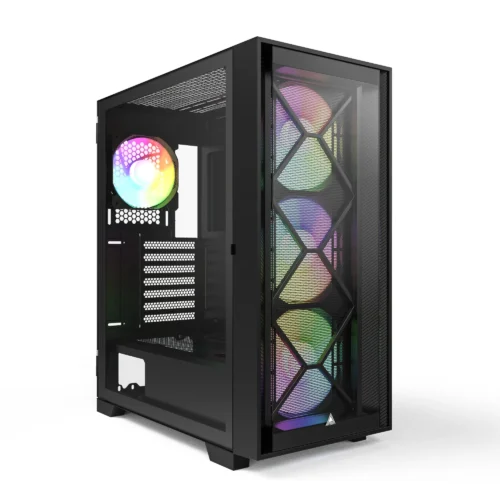 Montech кутия AIR 1000 PREMIUM Mid-tower Case TG 2 Front Panels 4x120mm ARGB Fans Black