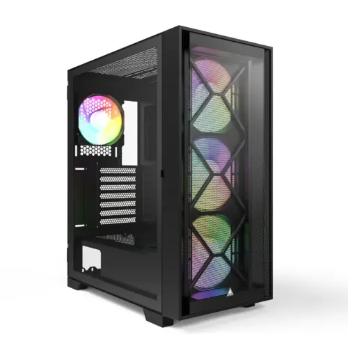 Montech кутия AIR 1000 PREMIUM Mid-tower Case TG 2 Front Panels 4x120mm ARGB Fans Black