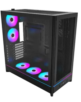 Alternative view of Montech кутия Case ATX - HS01 PRO (B) - 5 x 120 mm ARGB Fans, USB-C, Black