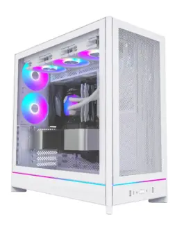 Montech кутия Case ATX - HS01 PRO (W) - 5 x 120 mm ARGB Fans USB-C White