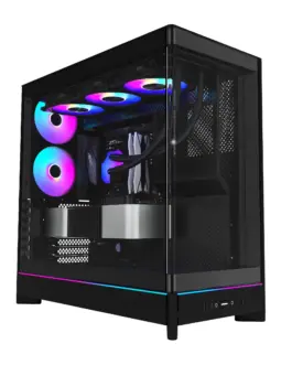 Montech кутия Case ATX - HS02 PRO (B) - 5 x 120 mm ARGB Fans USB-C Black