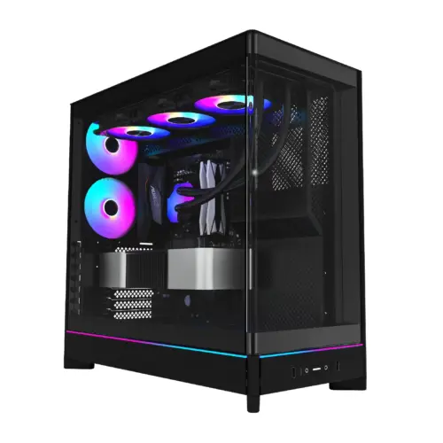 Montech кутия Case ATX - HS02 PRO (B) - 5 x 120 mm ARGB Fans USB-C Black