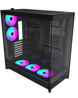 Alternative view of Montech кутия Case ATX - HS02 PRO (B) - 5 x 120 mm ARGB Fans, USB-C, Black