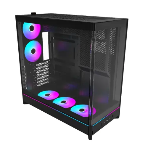 Alternative view of Montech кутия Case ATX - HS02 PRO (B) - 5 x 120 mm ARGB Fans, USB-C, Black