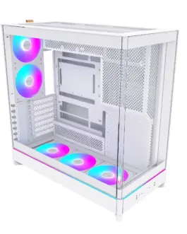 Alternative view of Montech кутия Case ATX - HS02 PRO (W) - 5 x 120 mm ARGB Fans, USB-C, Black