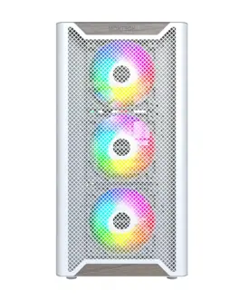 Alternative view of Montech кутия Case ATX - XR Wood (W) - 4 x 120 mm ARGB Fans, Wood, USB-C, White