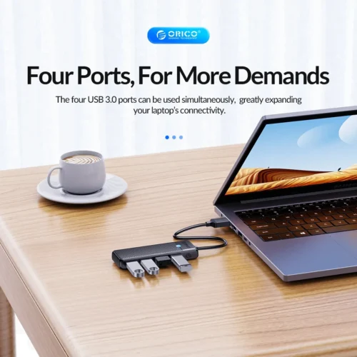 Orico хъб USB3.0 HUB 4 port Black – PAPW4A-U3-015-BK