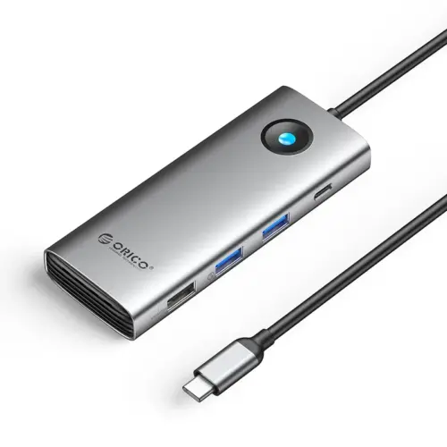 Orico докинг станция Type-C Docking Station Power Distribution 100W - HDMI Type-C x 1 USB3.0 x 2 USB 2.0 x 1 LAN 1000Mbps Gigabit VGA -