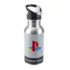 Бутилка за вода Paladone : PlayStation - Heritage Metal Water Bottle with Straw -