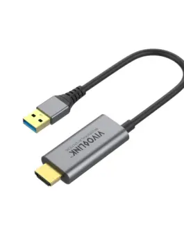 Alternative view of АДАПТЕР VIVOLINK HDMI & USB-A to USB-C - Black - PN PROADHDMI