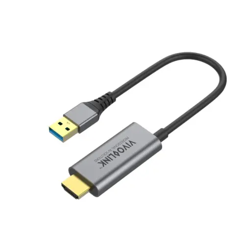 Alternative view of АДАПТЕР VIVOLINK HDMI & USB-A to USB-C - Black - PN PROADHDMI