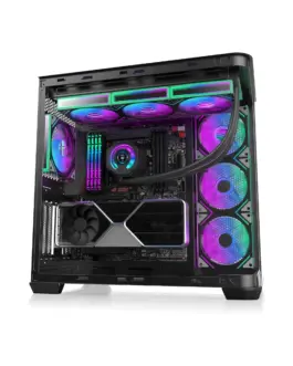 Alternative view of Raijintek кутия Case EATX - ATREUS BT4 Black - 4 x 120 mm Infinity Mirror ARGB Fans included