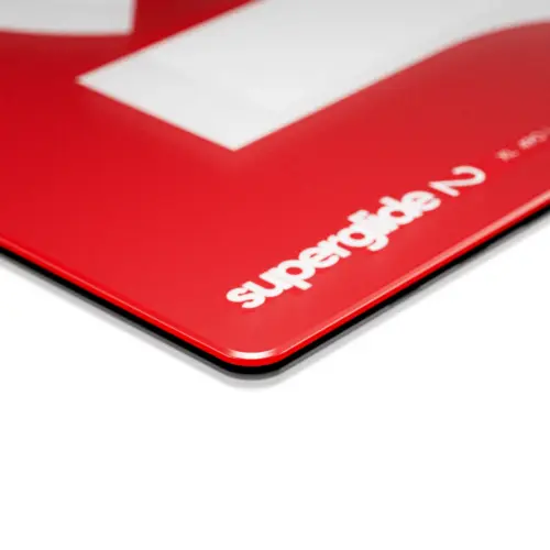 Superglide професионален стъклен геймърски пад за мишка Gaming Glass Mousepad Superglide Pad v2 XL Red – 490 x 420